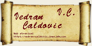 Vedran Ćaldović vizit kartica